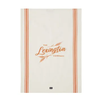 Toalha de cozinha Organic Cotton 50x70 cm - White-orange - Lexington