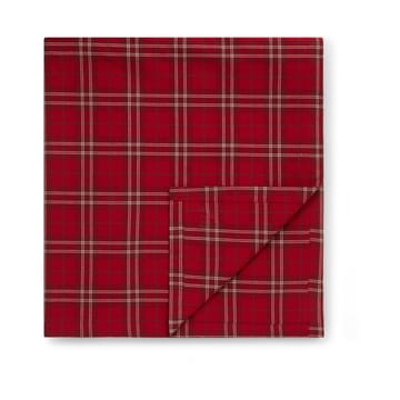 Toalha de mesa Algodão Orgânico Checked Oxford 150x250 cm - vermelho-bege-verde  - Lexington