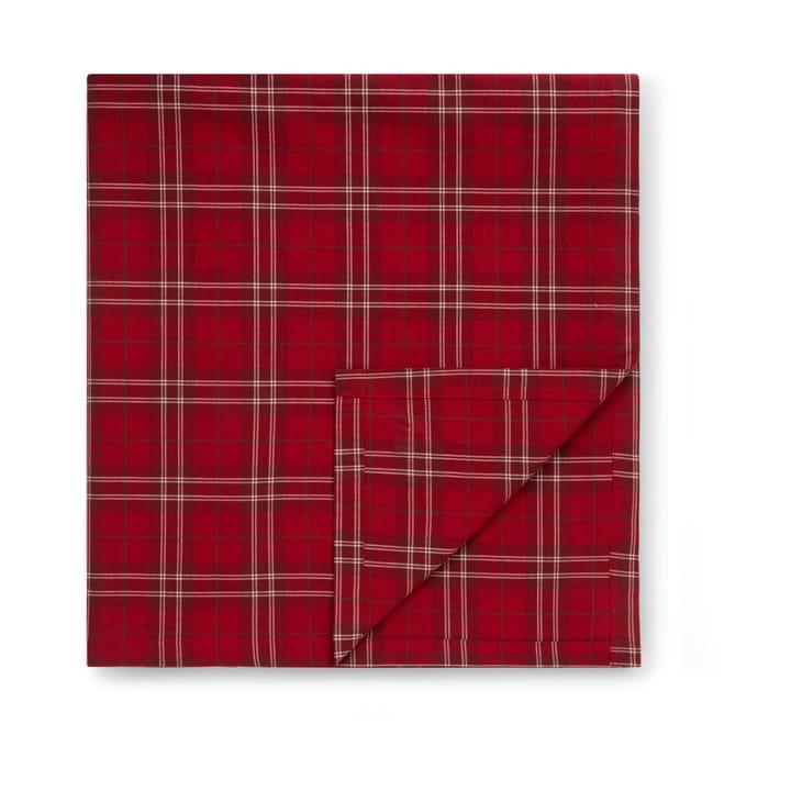 Toalha de mesa Algodão Orgânico Checked Oxford 150x250 cm, vermelho-bege-verde  Lexington