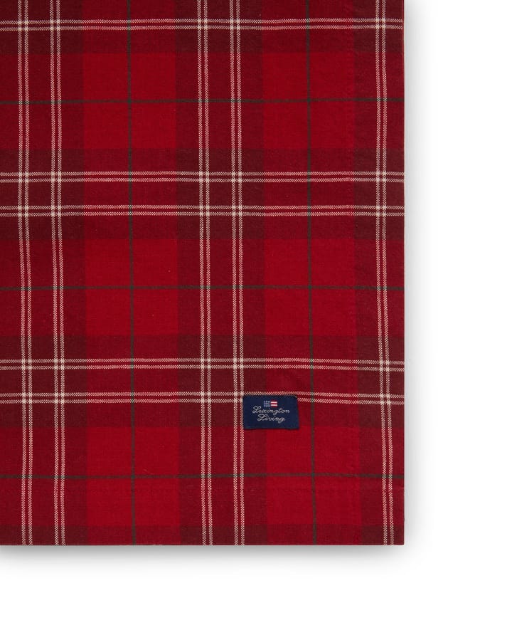 Toalha de mesa Algodão Orgânico Checked Oxford 150x250 cm, vermelho-bege-verde  Lexington