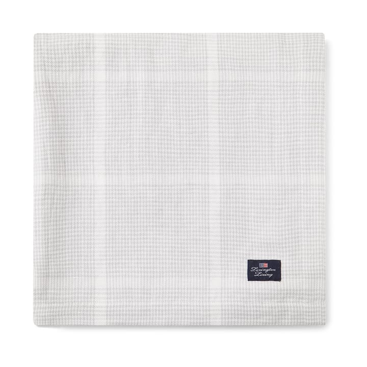 Toalha de mesa de algodão e linho Pepita Check 150x250 cm - branco-cinzento claro  - Lexington