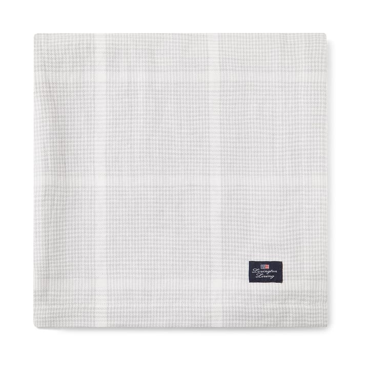 Toalha de mesa de algodão e linho Pepita Check 180x180 cm , branco-cinzento claro  Lexington