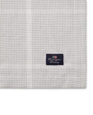Toalha de mesa de algodão e linho Pepita Check 180x180 cm  - branco-cinzento claro  - Lexington