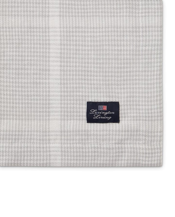 Toalha de mesa de algodão e linho Pepita Check 180x180 cm , branco-cinzento claro  Lexington