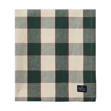 Toalha de mesa de linho de algodão axadrezado 150x350 cm - Green-light beige-red - Lexington