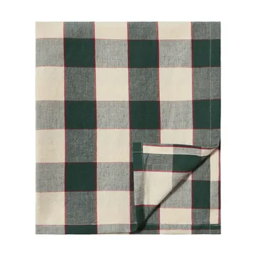 Toalha de mesa de linho de algodão axadrezado 150x350 cm - Green-light beige-red - Lexington