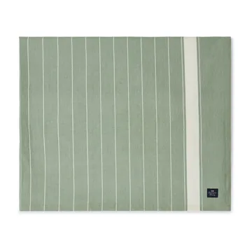 Toalha de mesa Striped Organic Cotton 150x250 cm - Verde-branco - Lexington