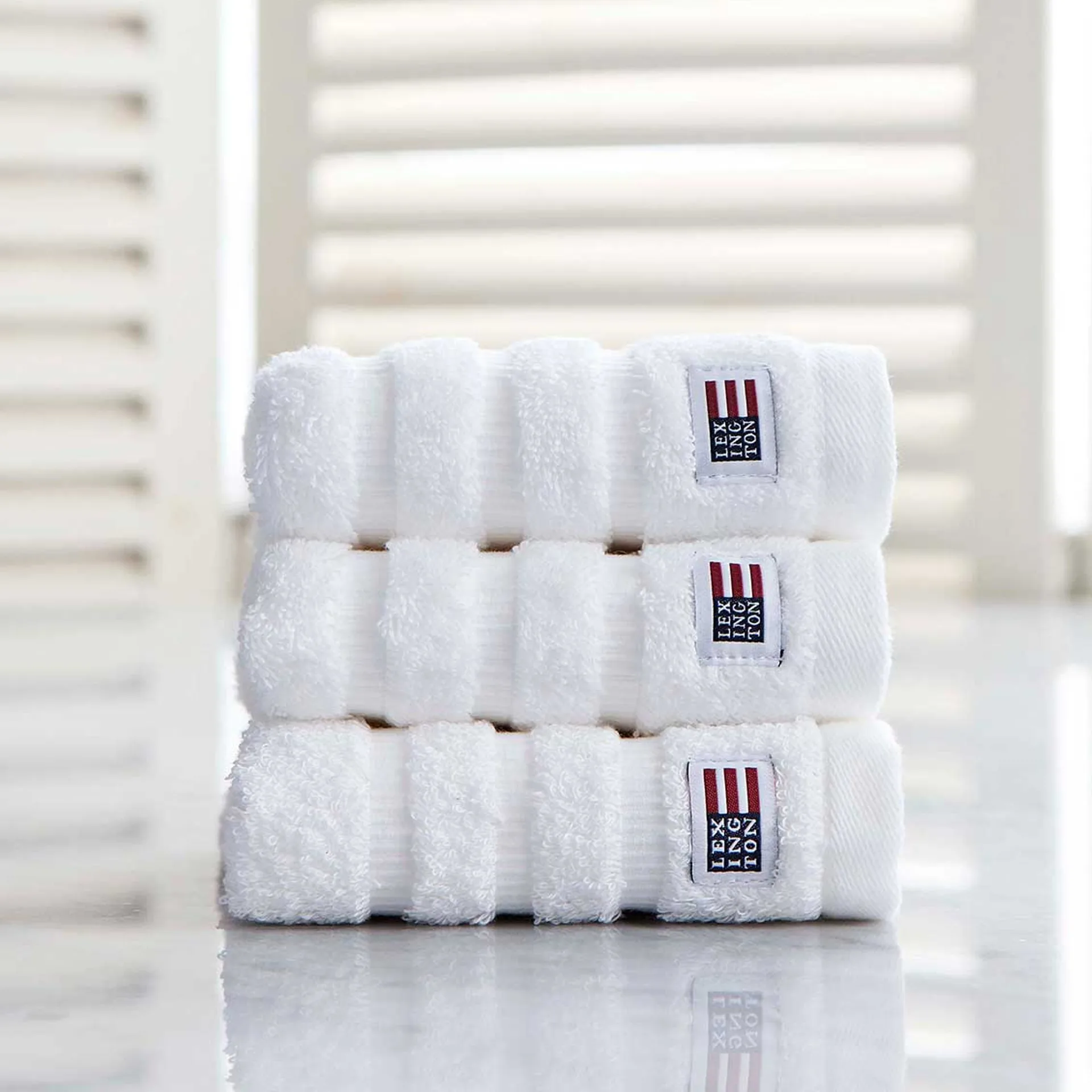 Toalha Icons Original Striped 30x30 cm, branco Lexington