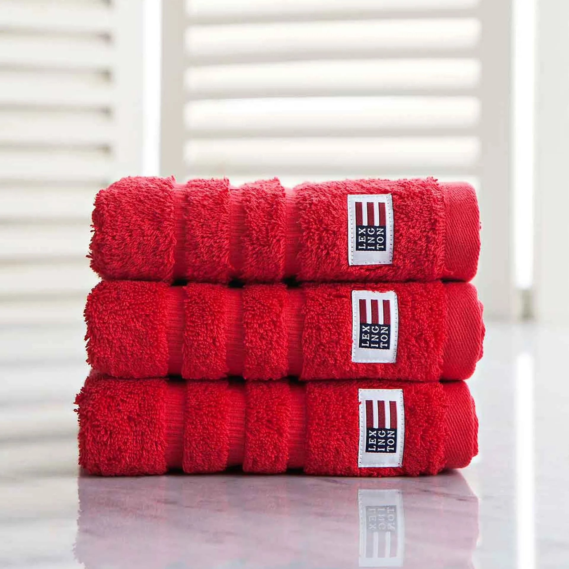 Toalha Icons Original Striped 30x50 cm, vermelho Lexington