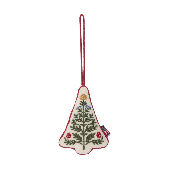 Tree enfeite de Natal em veludo de algodão orgânico - Multi, 9x13x3 cm - Lexington
