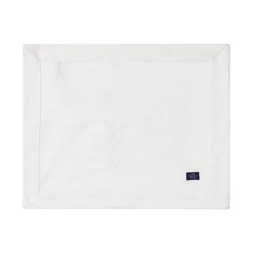 White jacquard individual de mesa em algodão 40x50 cm - Branco - Lexington