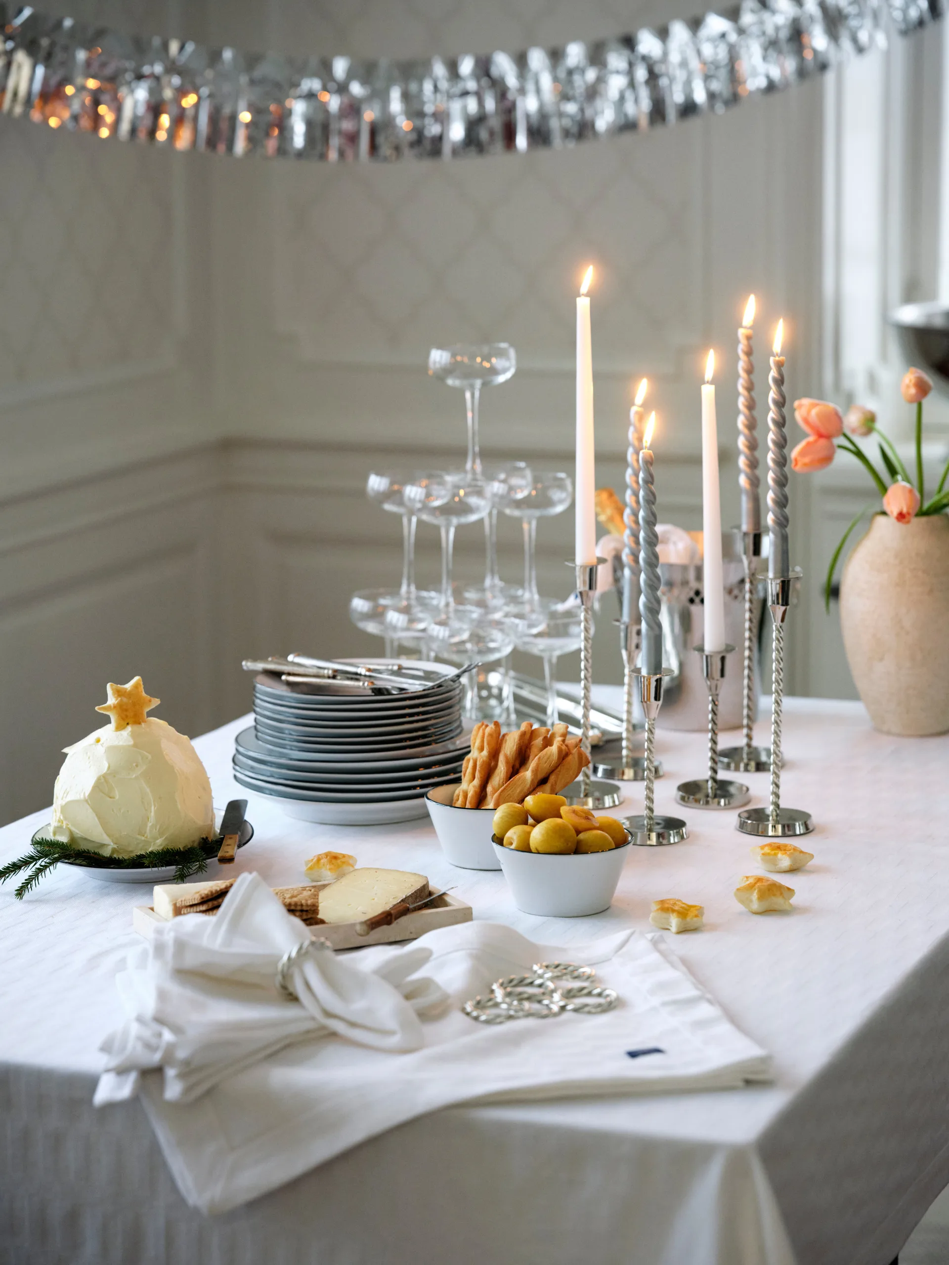 White jacquard toalha de mesa de algodão 150x250 cm, Branco Lexington