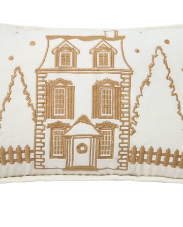 Winter House eko. almofada em algodão veludo 30x50 cm - Branco-bege claro - Lexington