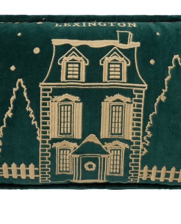 Winter House eko. almofada em algodão veludo 30x50 cm - Green-Light Bege - Lexington