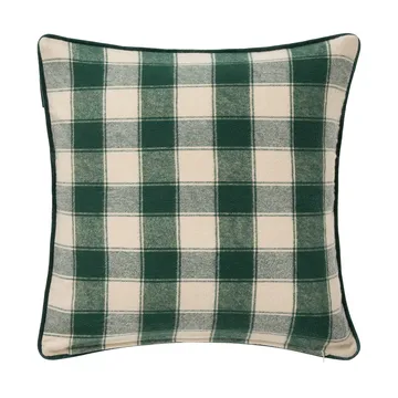 Wrapped checked eko. capa de almofada em flanela 50x50 cm - Bege claro-verde - Lexington