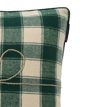 Wrapped checked eko. capa de almofada em flanela 50x50 cm - Bege claro-verde - Lexington