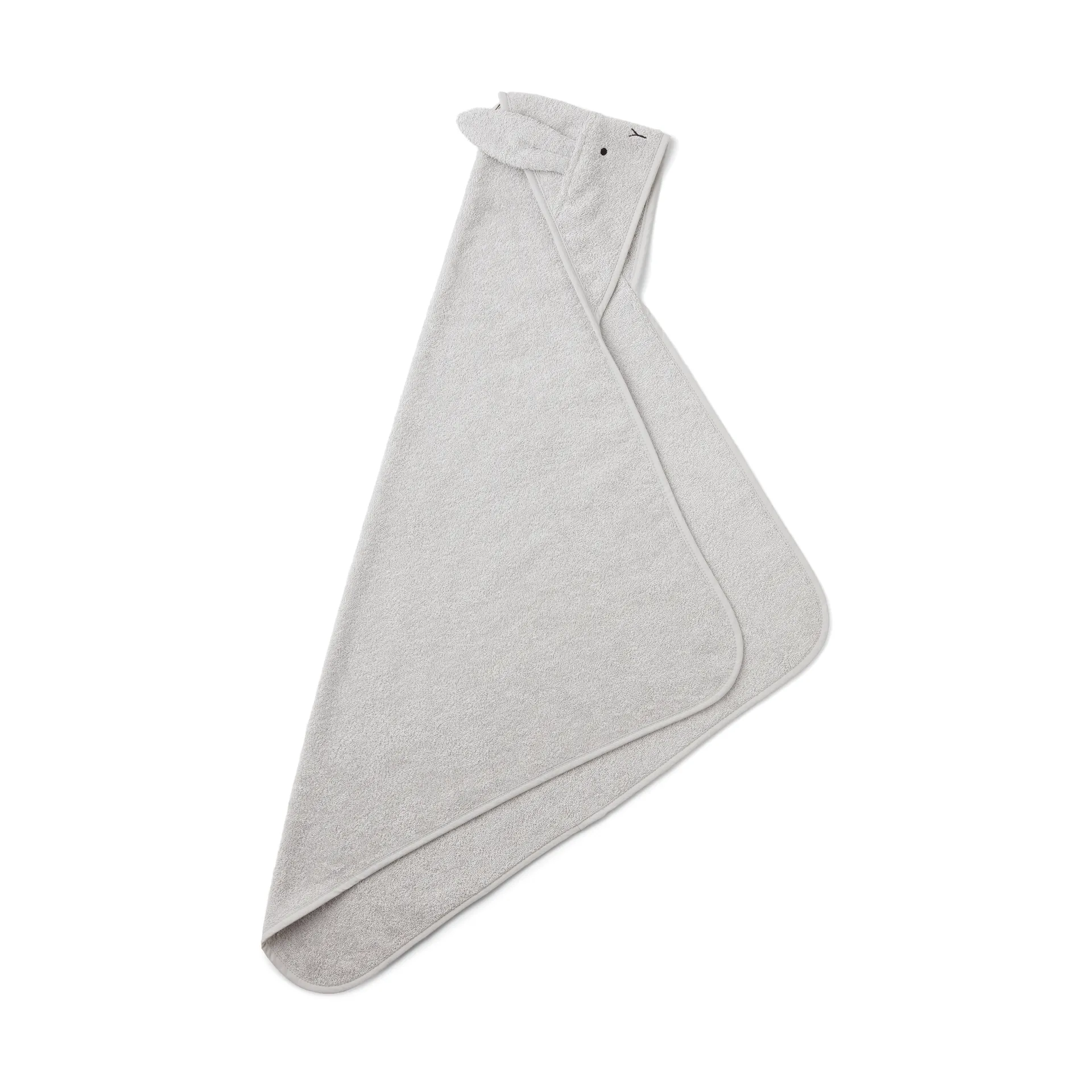 Albert toalha de banho com capuz 70x70 cm, Coelho dumbo cinzento Liewood