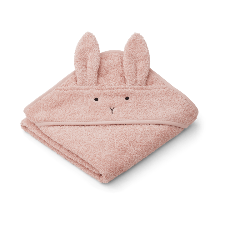Albert toalha de banho com capuz 70x70 cm - Coelho rosa - Liewood