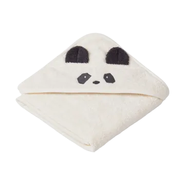 Albert toalha de banho com capuz 70x70 cm - Panda creme de la creme - Liewood