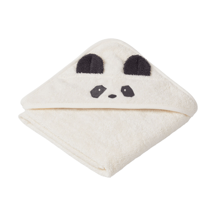 Albert toalha de banho com capuz 70x70 cm - Panda creme de la creme - Liewood