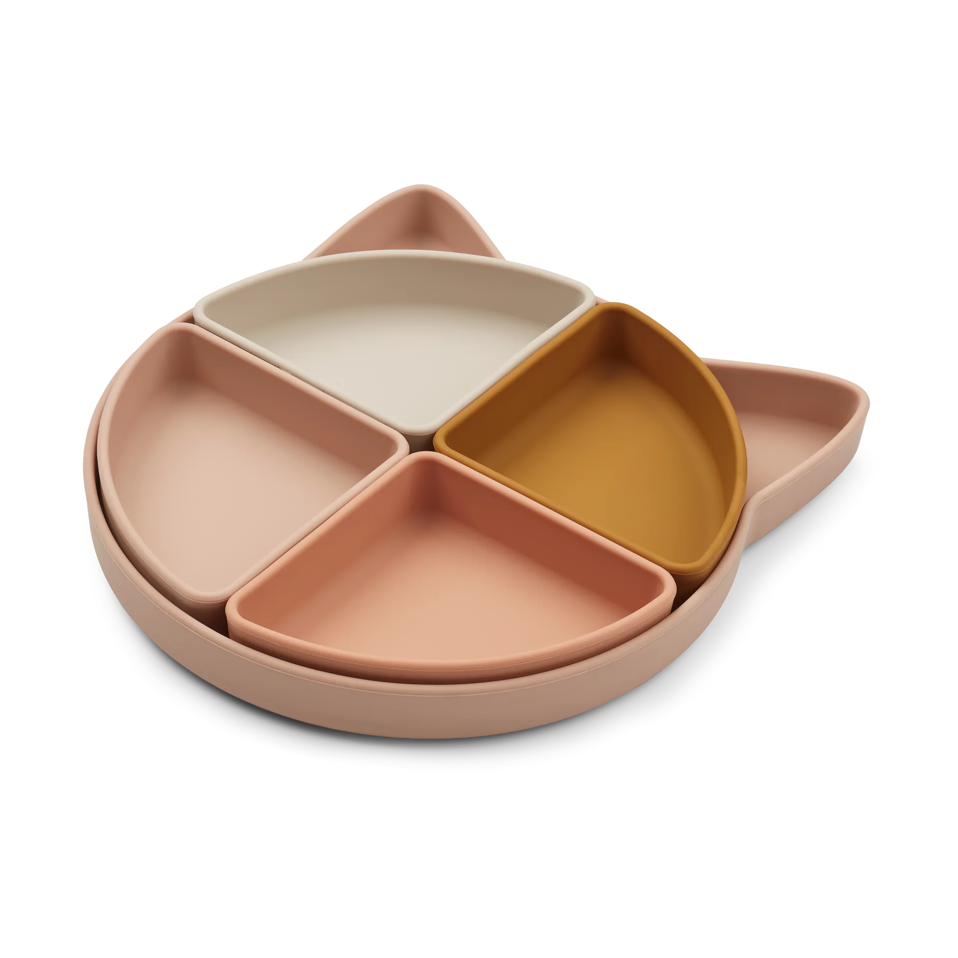 Arne prato para crianças + 4 taças, Gato rosa múltipla mistura Liewood