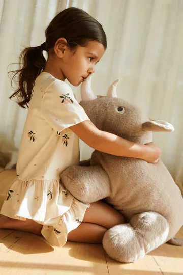 Barnaby Rhino peluche rinoceronte grande - Stone bege - Liewood