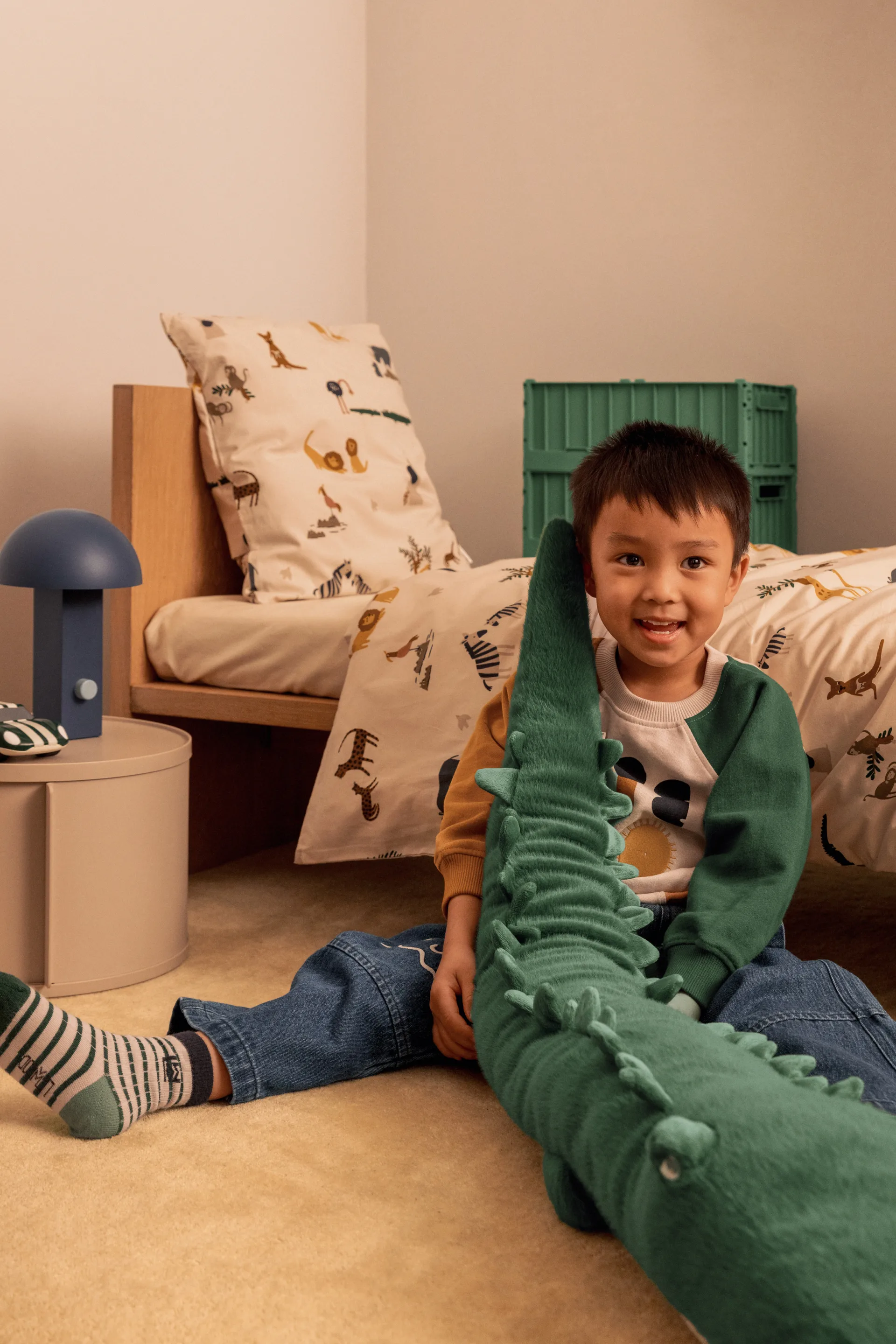 Baryden Carlos crocodilo pelúcia, Verde jardim Liewood