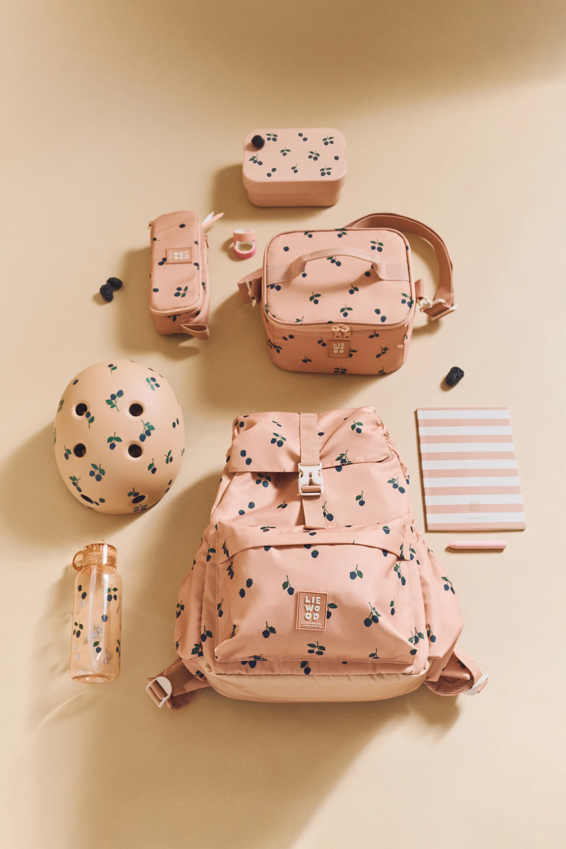 Chelsey lancheira estampada 2 peças, Berry-Pale Tuscany Liewood