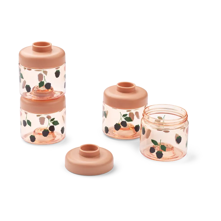 Dominique frascos de comida para bébé 100 ml 4 unidades - Berry-Pale Tuscany - Liewood