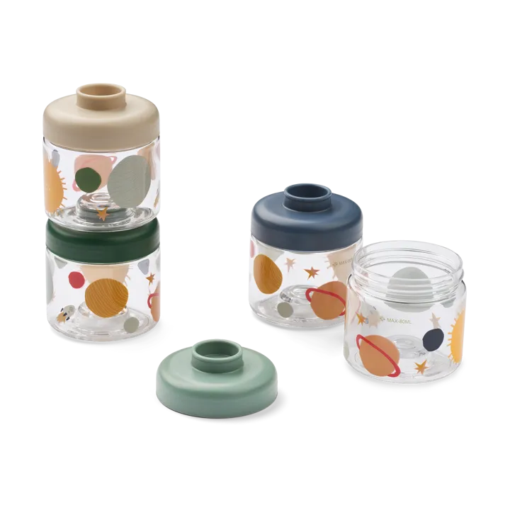 Dominique frascos de comida para bébé 100 ml 4 unidades - Universe-Classic navy - Liewood