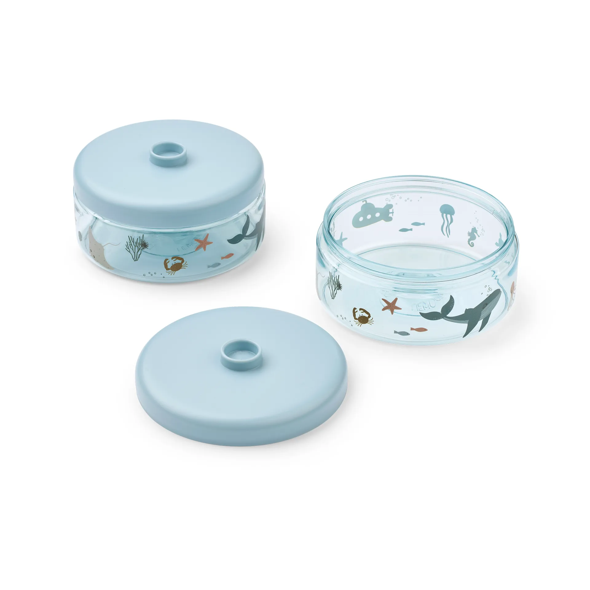 Dominique frascos de comida para bébé 500 ml 2 unidades, Sea creature-sandy Liewood