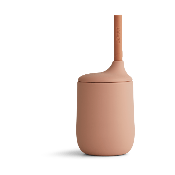 Ellis copo com bico e canudo 23 cl - Mistura de rosa escuro e terracota - Liewood