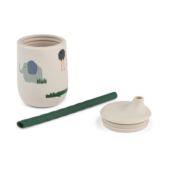 Ellis copo com bico e canudo impresso 23 cl, Mistura de areia Safari Liewood