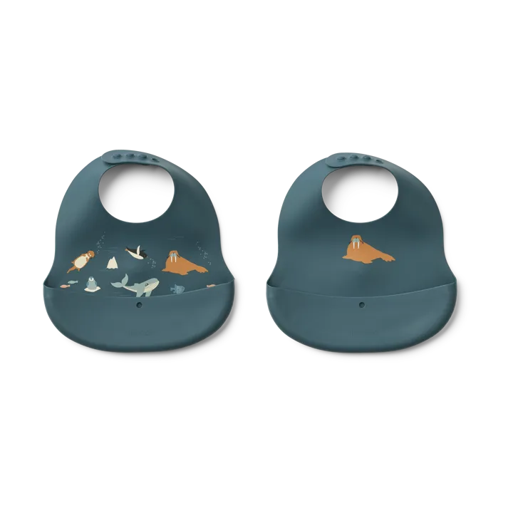 Ember printed babete 2 peças - Arctic Sea-Ocean view - Liewood