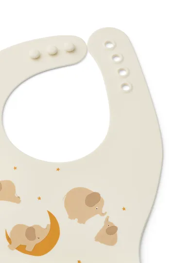 Ember printed babete 2 peças - Elephant-Creme de la creme - Liewood