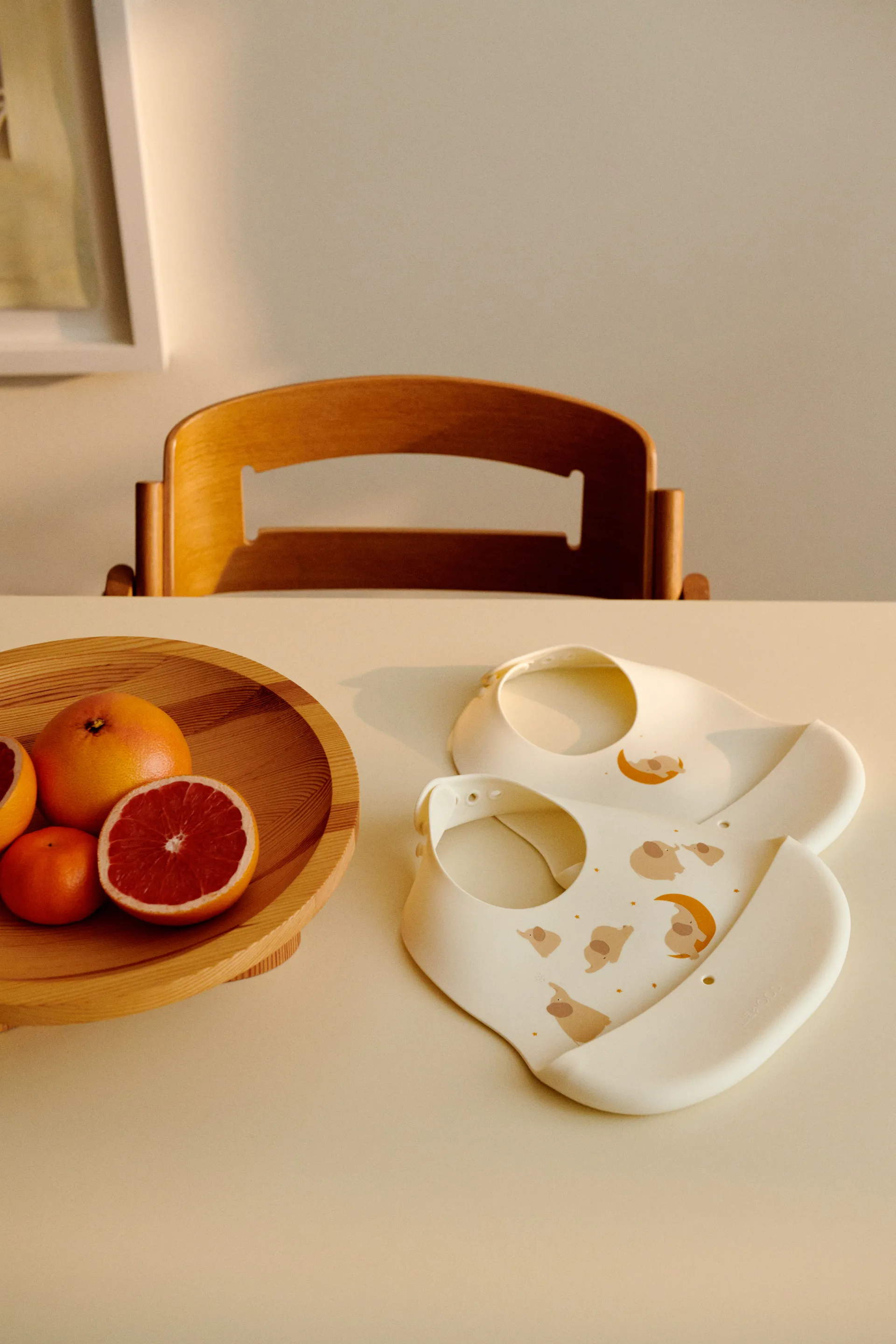 Ember printed babete 2 peças, Elephant-Creme de la creme Liewood