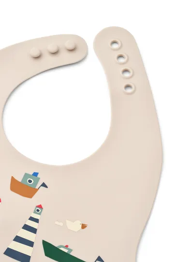 Ember printed babete 2 peças - Sailing-sandy - Liewood