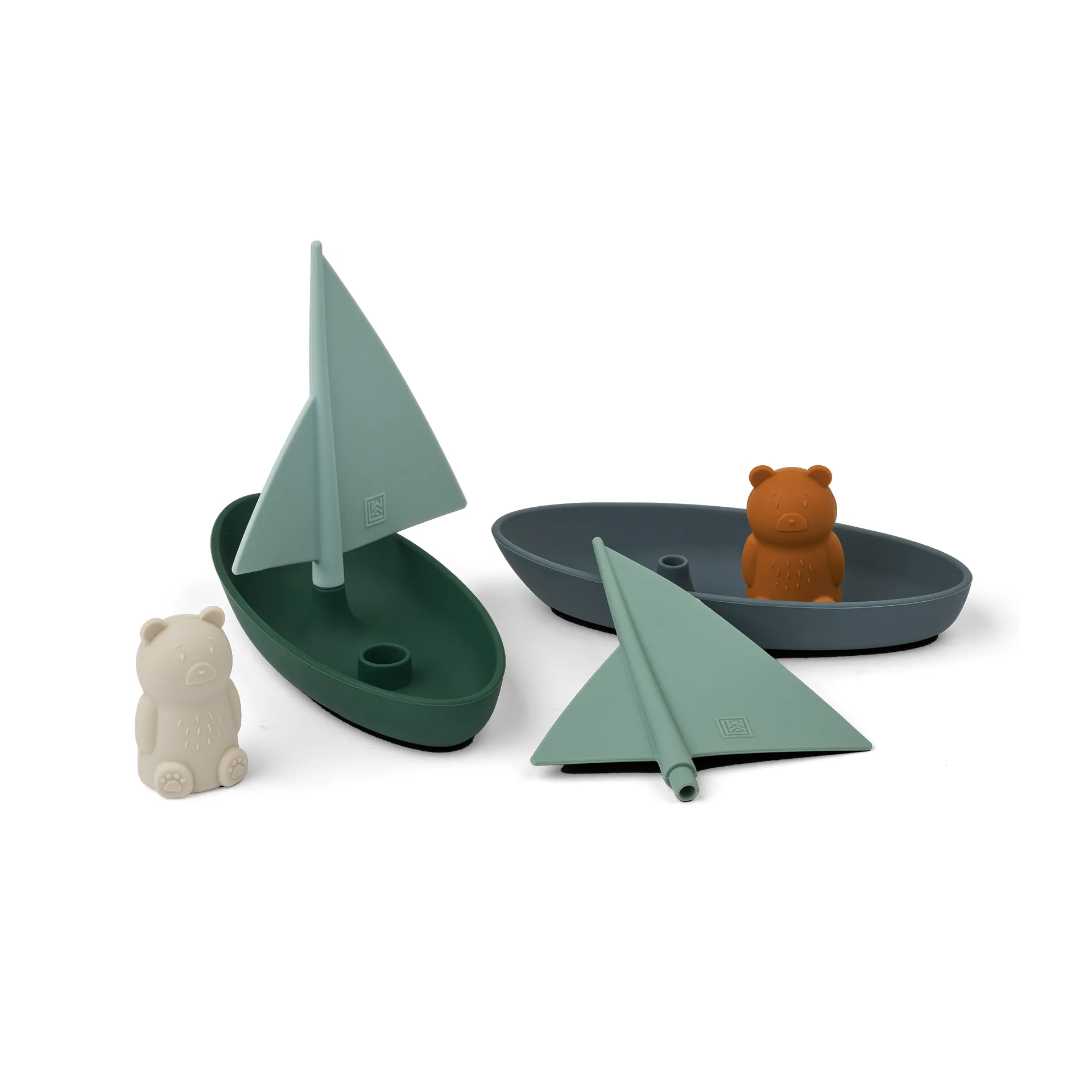 Ensley brinquedo de banho barcos 2 peças, Whale blue multi mix Liewood