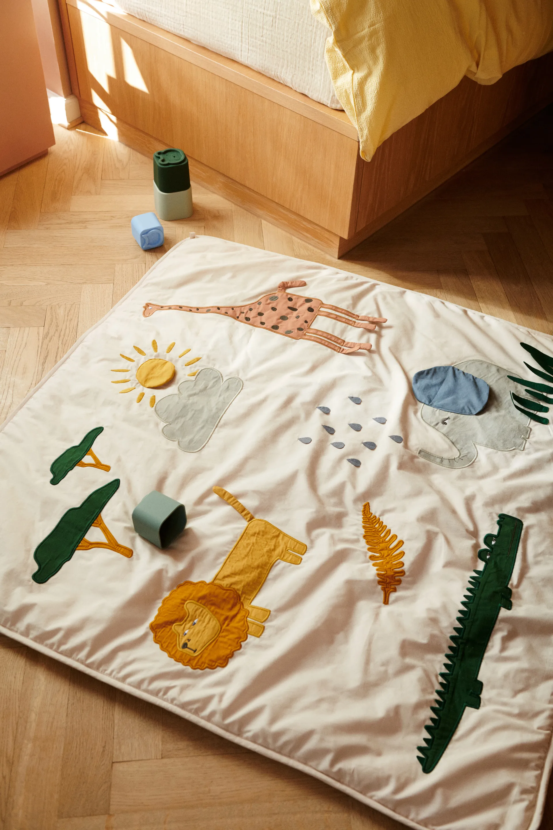 Glenn manta 110x110 cm, Mistura de areia Safari Liewood