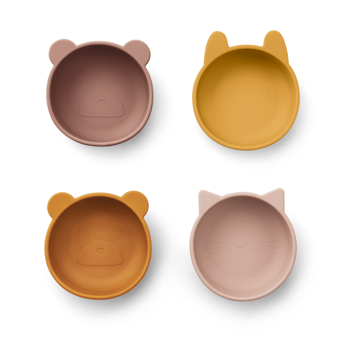 Iggy tigela de silicone 4 peças - Mistura de rosa - Liewood
