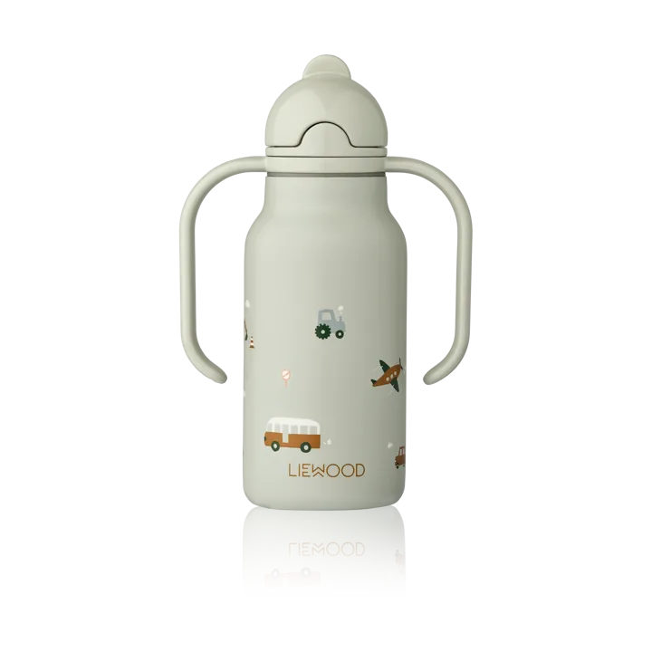 Kiani printed garrafa térmica  - Veículos-mistura de azul pomba - Liewood