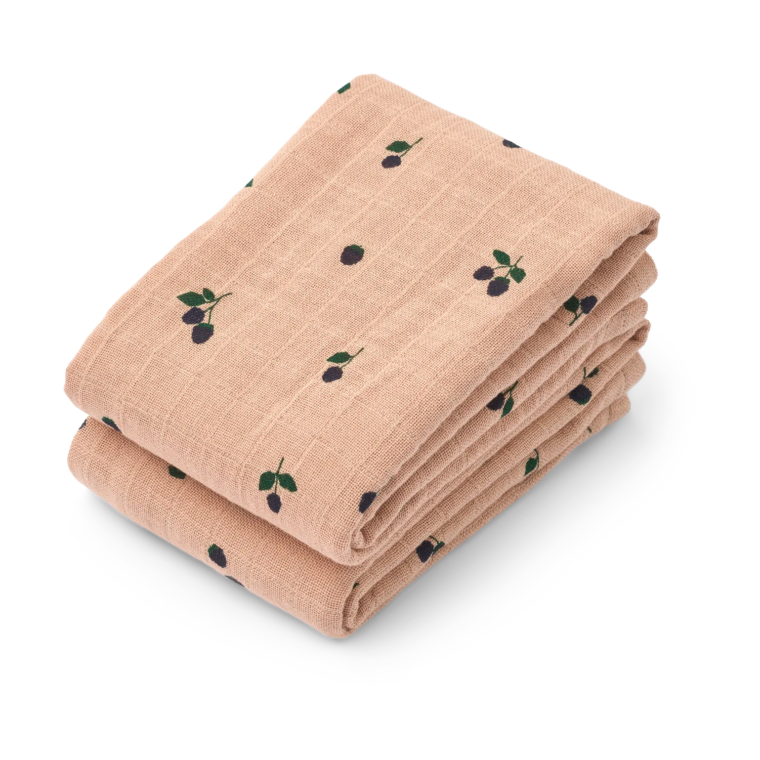 Lewis muslin cobertor 2 unidades 65x65 cm, Mini Berry-Pale tuscany Liewood