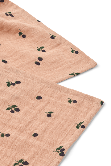 Lewis muslin cobertor 2 unidades 65x65 cm - Mini Berry-Pale tuscany - Liewood