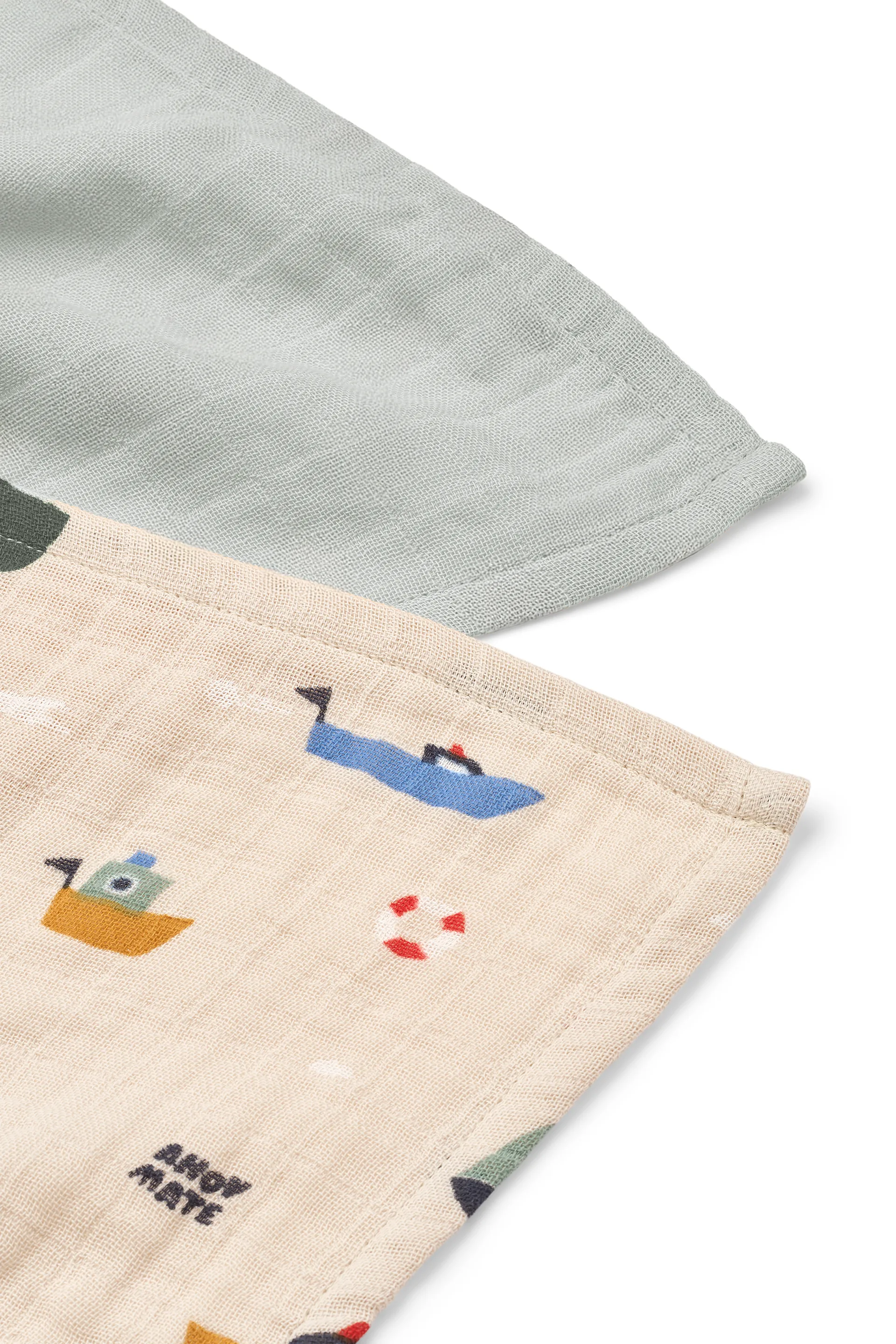 Lewis muslin cobertor 2 unidades 65x65 cm, Sailing-dove blue mix Liewood