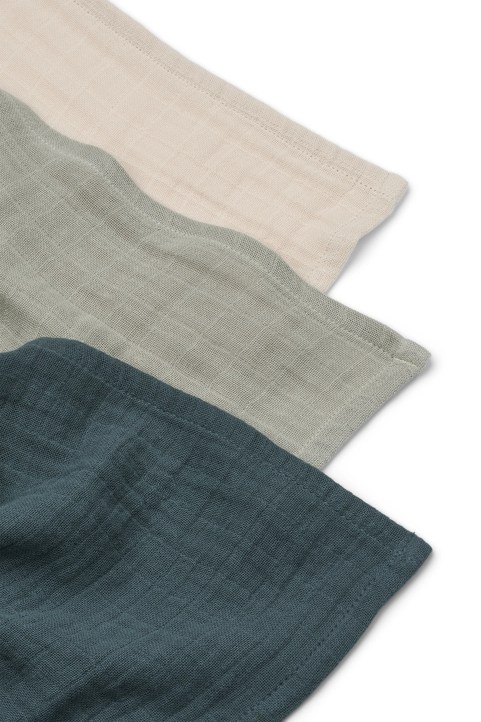 Lewis muslin cobertor 3 peças 65x65 cm, Mistura de pomba azul Liewood