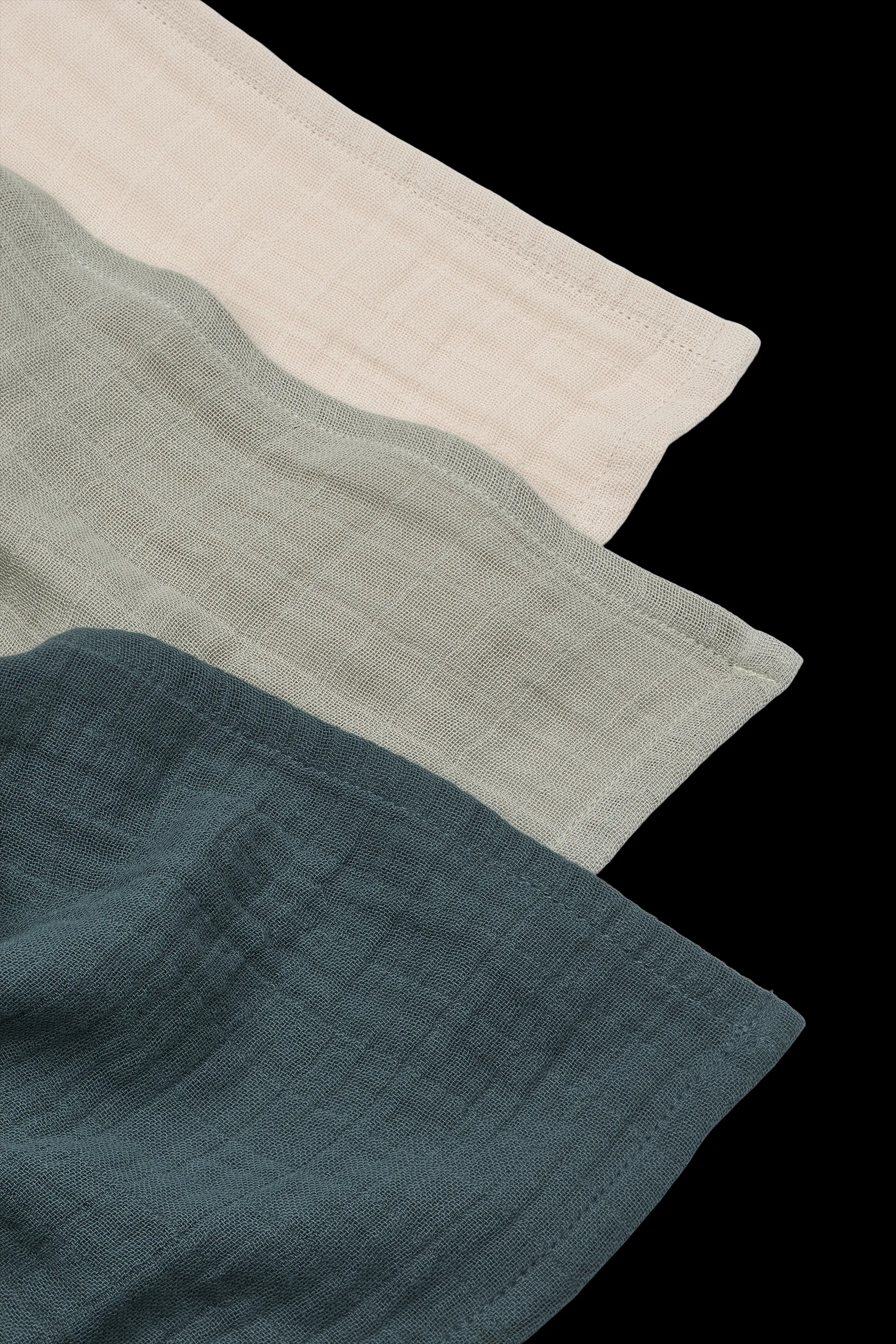 Lewis muslin cobertor 3 peças 65x65 cm, Mistura de pomba azul Liewood