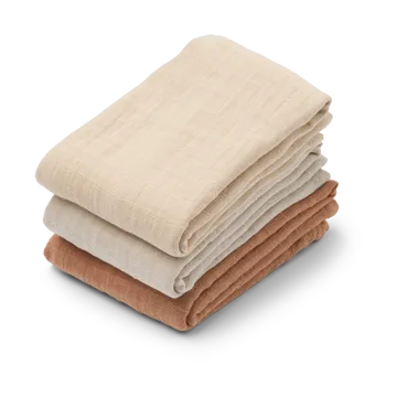 Lewis muslin cobertor 3 peças 65x65 cm - Mistura toscana rosa - Liewood