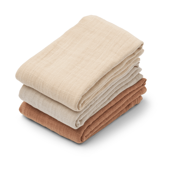 Lewis muslin cobertor 3 peças 65x65 cm - Mistura toscana rosa - Liewood
