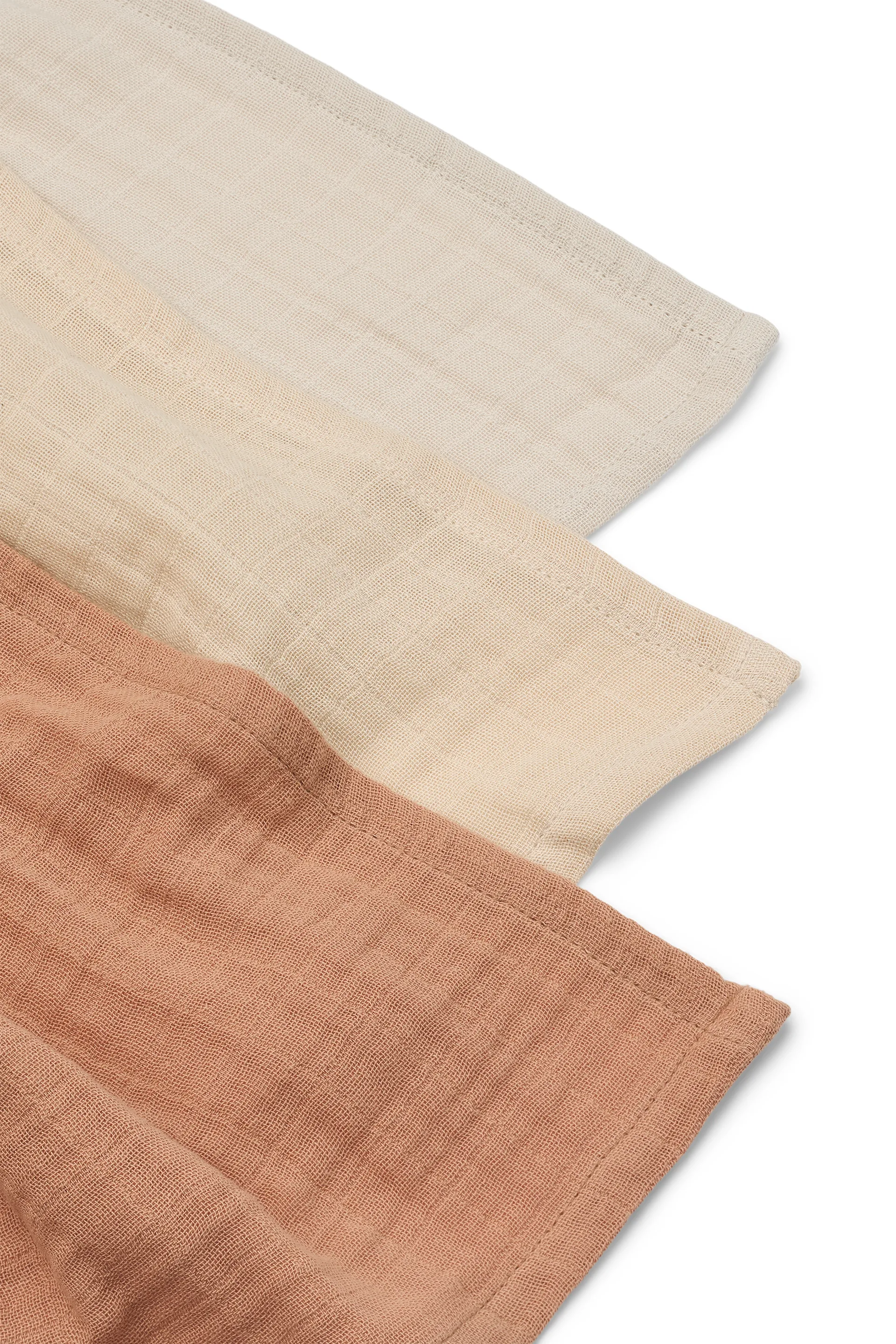 Lewis muslin cobertor 3 peças 65x65 cm, Mistura toscana rosa Liewood