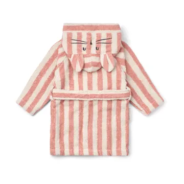 Lily roupão coral blush creme de la crème às riscas - 7-8 anos - Liewood